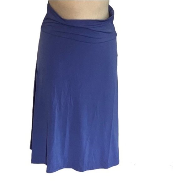 LuLaRoe Azure Skirt Medium BNWT Periwinkle Blue Purple Slinky Strapless Top - Picture 3 of 8